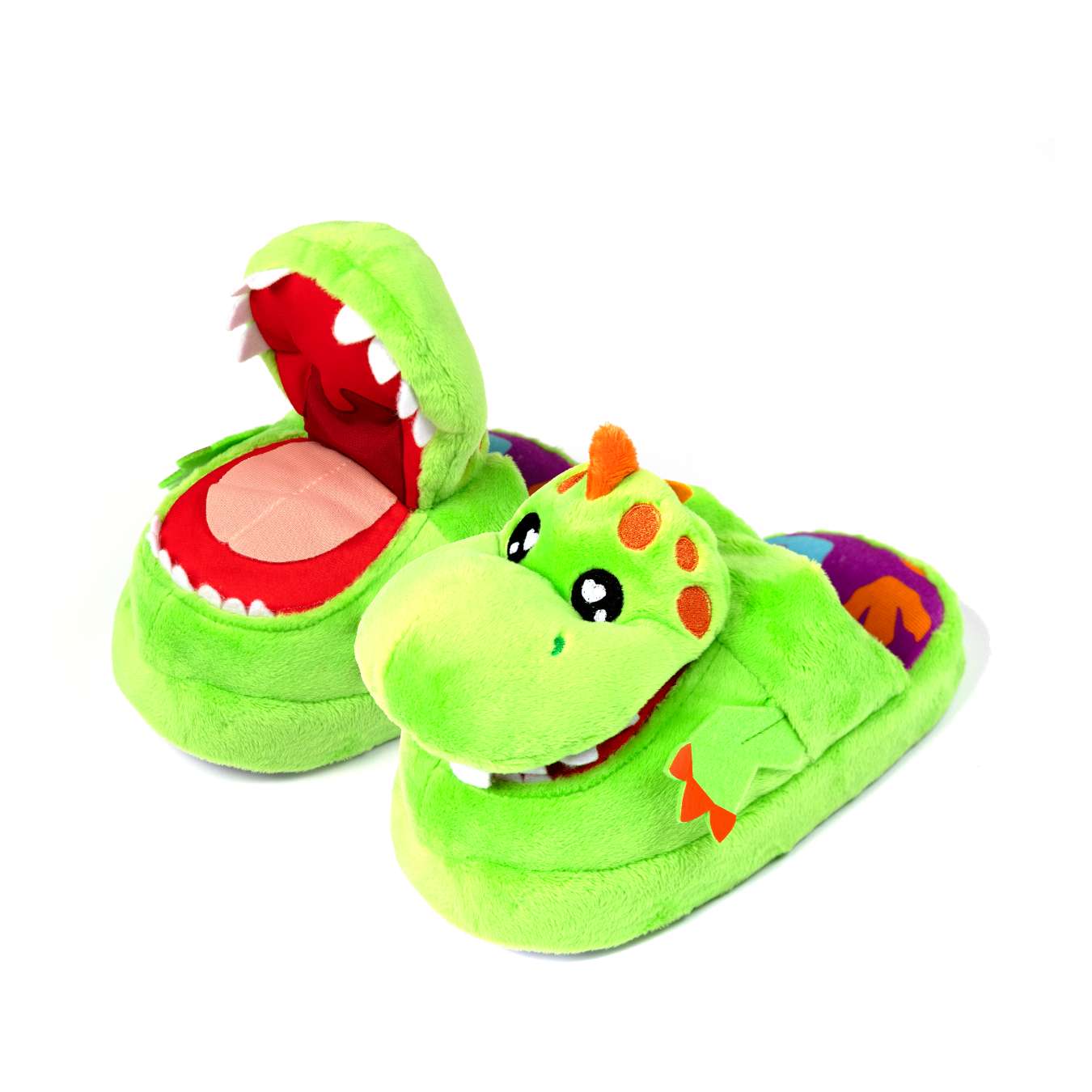 View Stompeez Dinosaur Medium Fun Animated Kids Slippers Soft And Comfy To Wear Anti Slip Soles High Street TV information