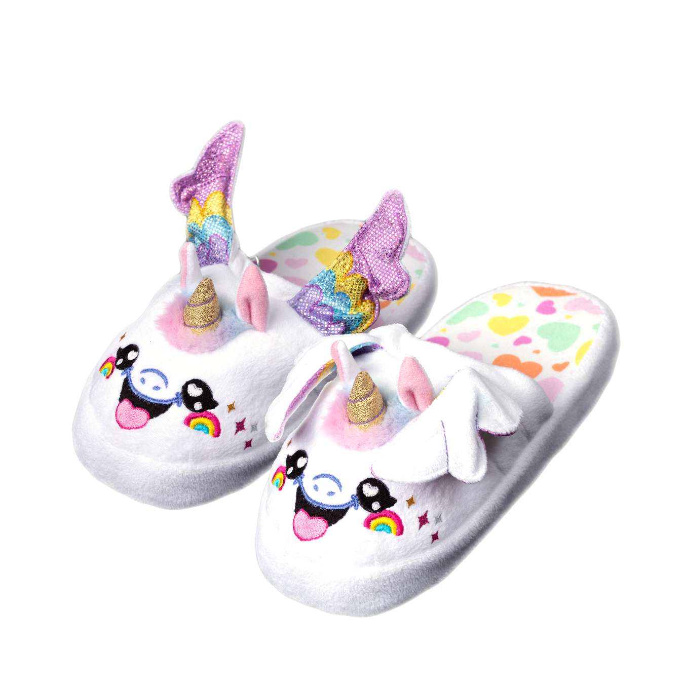 View Stompeez Unicorn Large Fun Animated Kids Slippers Soft And Comfy To Wear Anti Slip Soles High Street TV information