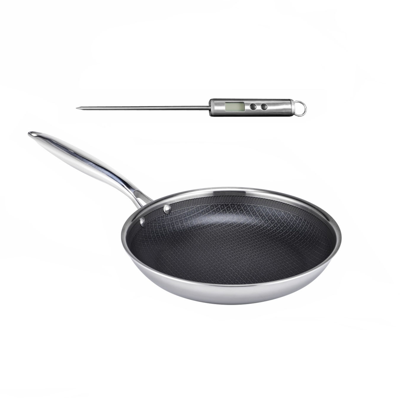 An image of Titan Pan 20cm Breakfast Pan and Thermometer