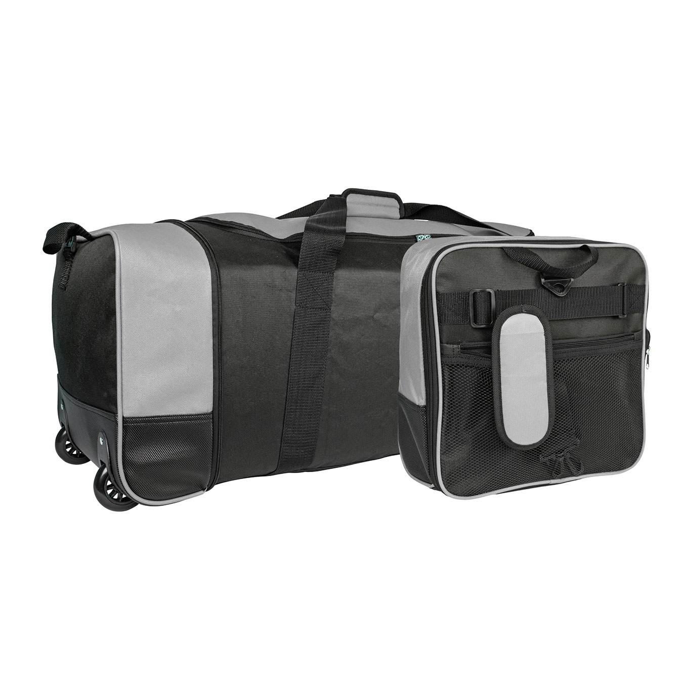An image of iN Travel Foldable Wheeled Holdall - 80L Luggage Bag (Black/Grey)