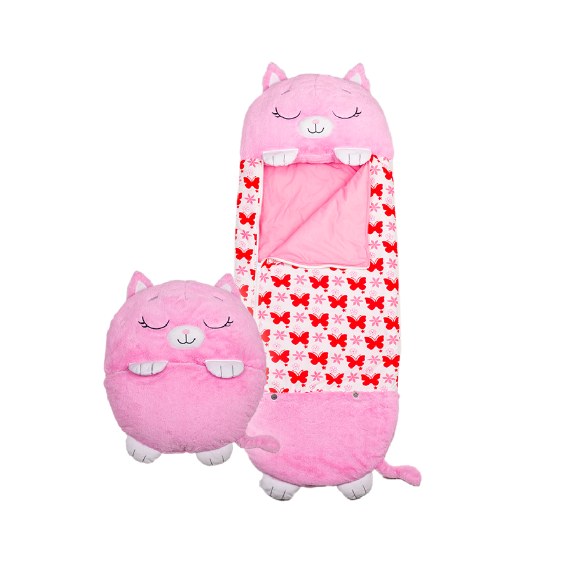 View Happy Nappers Pink Kitty Large Ages 7 Plush Toy That Opens To A Fun Sleeping Bag High Street TV information