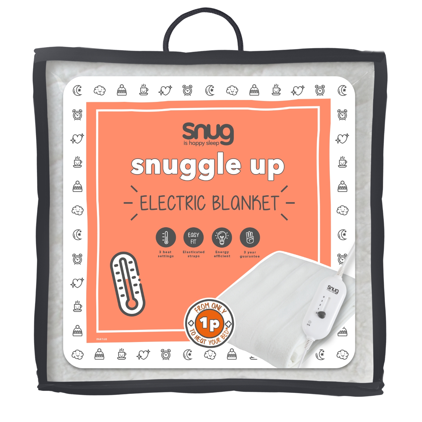 An image of Snug Snuggle Up Electric Blanket - Singe