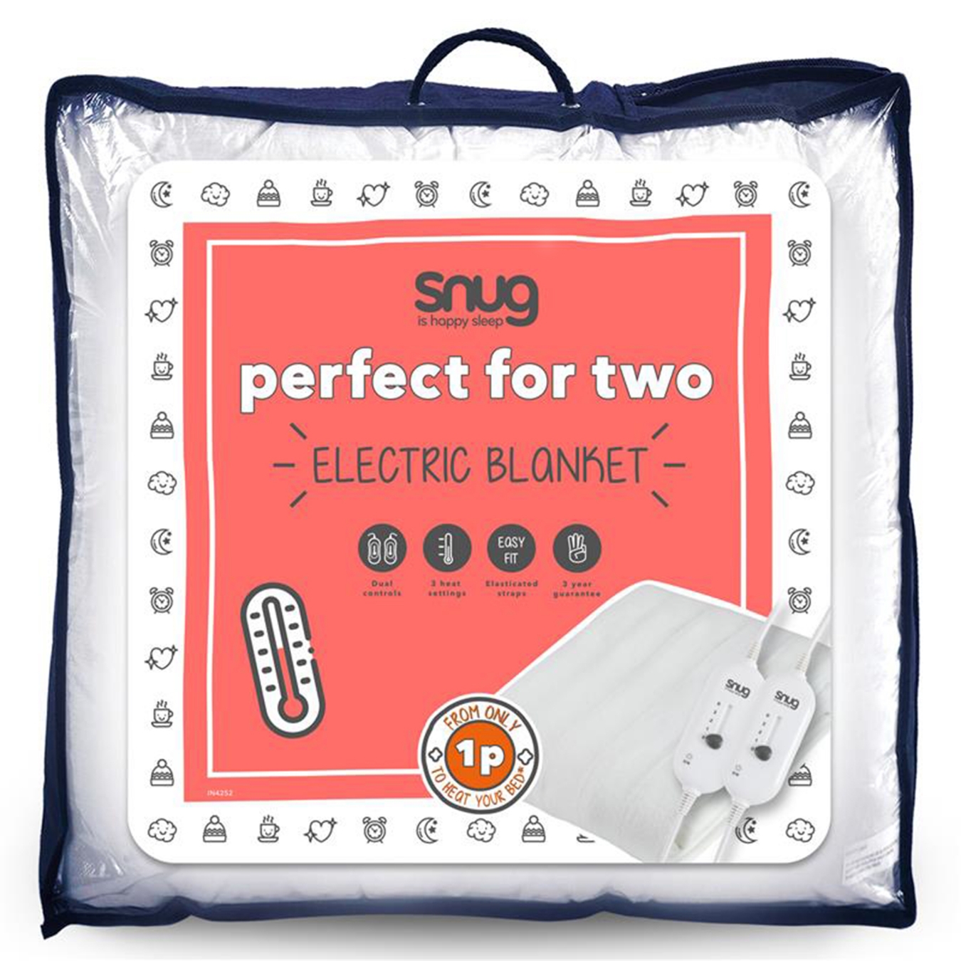 An image of Snug Snuggle Up Perfect for Two Electric Blanket  - Double