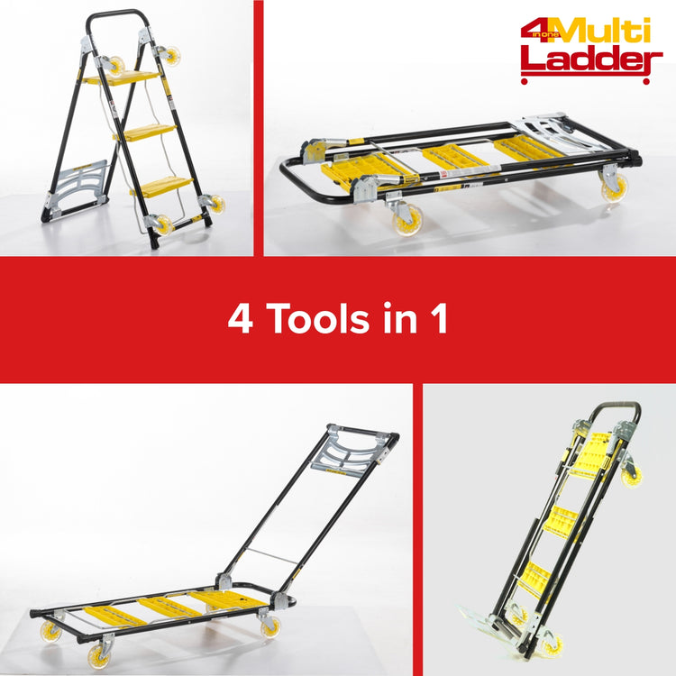 4-in-1 MultiLadder – Adjustable Step Ladder, Hand Truck, Trolley and Furniture Dolly