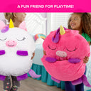 Happy Nappers - Rainbow Unicorn 2-in-1 Plush Toy and Sleeping Bag Large - (ages 7+)
