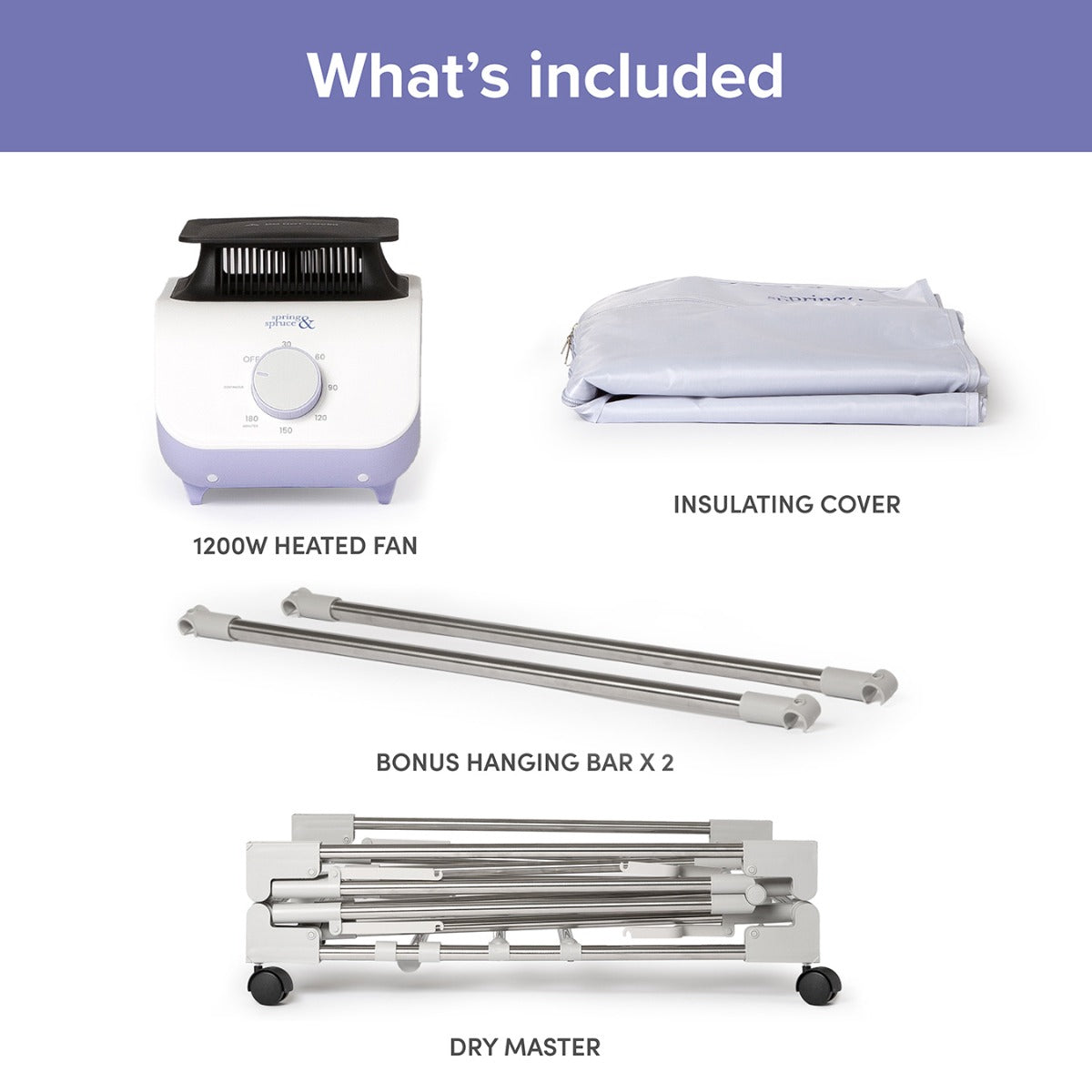 The Rapid Dry Master System – Controlled Heated Airer with Insulated Cover and Radiator Airer