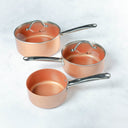 Copper Chef 3pc Saucepan Set