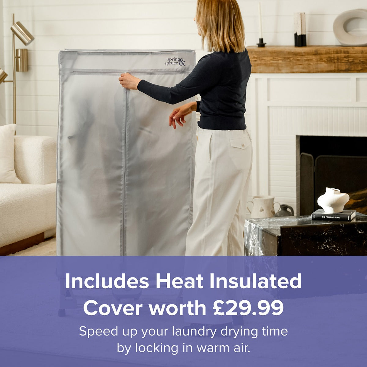 The Rapid Dry Master System – Controlled Heated Airer with Insulated Cover and Radiator Airer