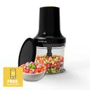 Clever Chop 3 in 1 Chopper, Dicer & Puree maker with 2 Prep & Store Bowls