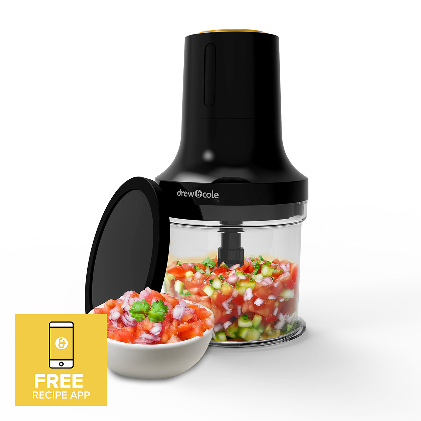 Clever Chop 3 in 1 Chopper, Dicer & Puree maker with 2 Prep & Store Bowls