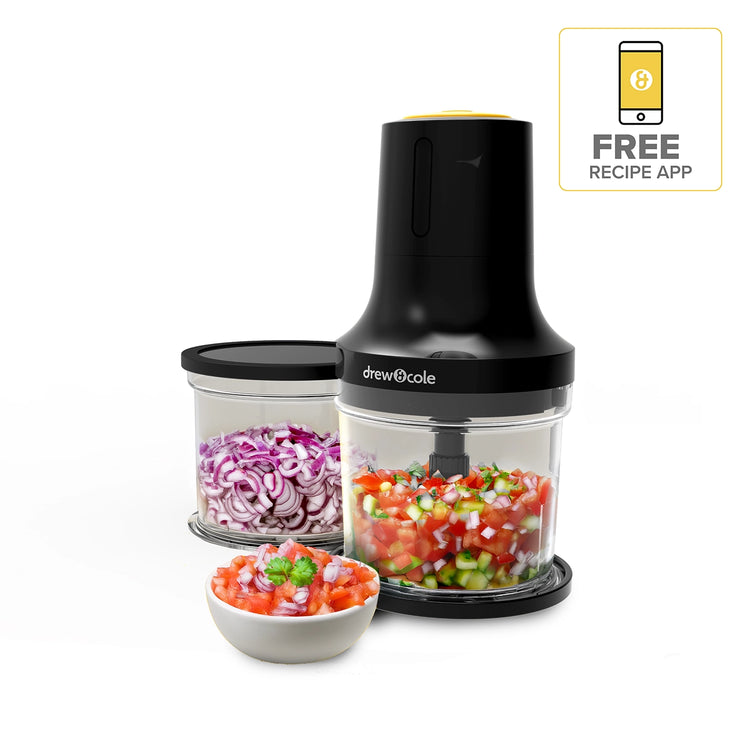 Clever Chop 3 in 1 Chopper, Dicer & Puree maker with 2 Prep & Store Bowls