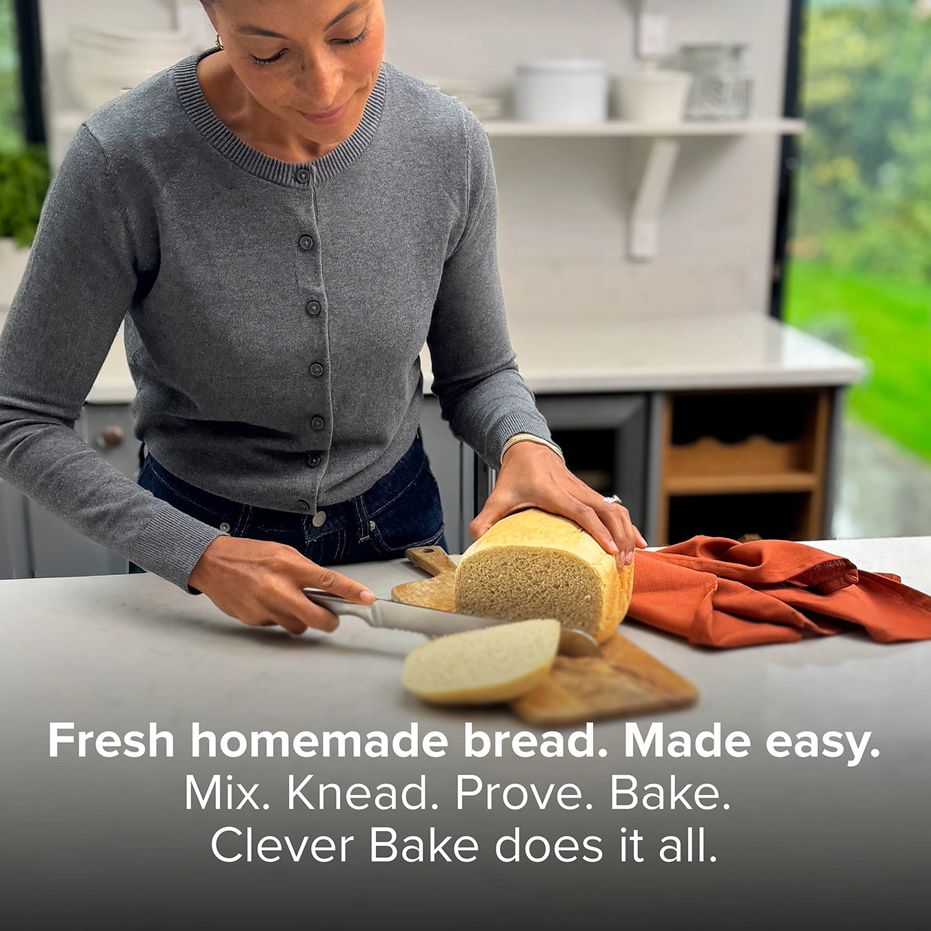 Clever Bake 14-in-1 Bread Maker with Tupperware BreadSmart Junior Bread Bin