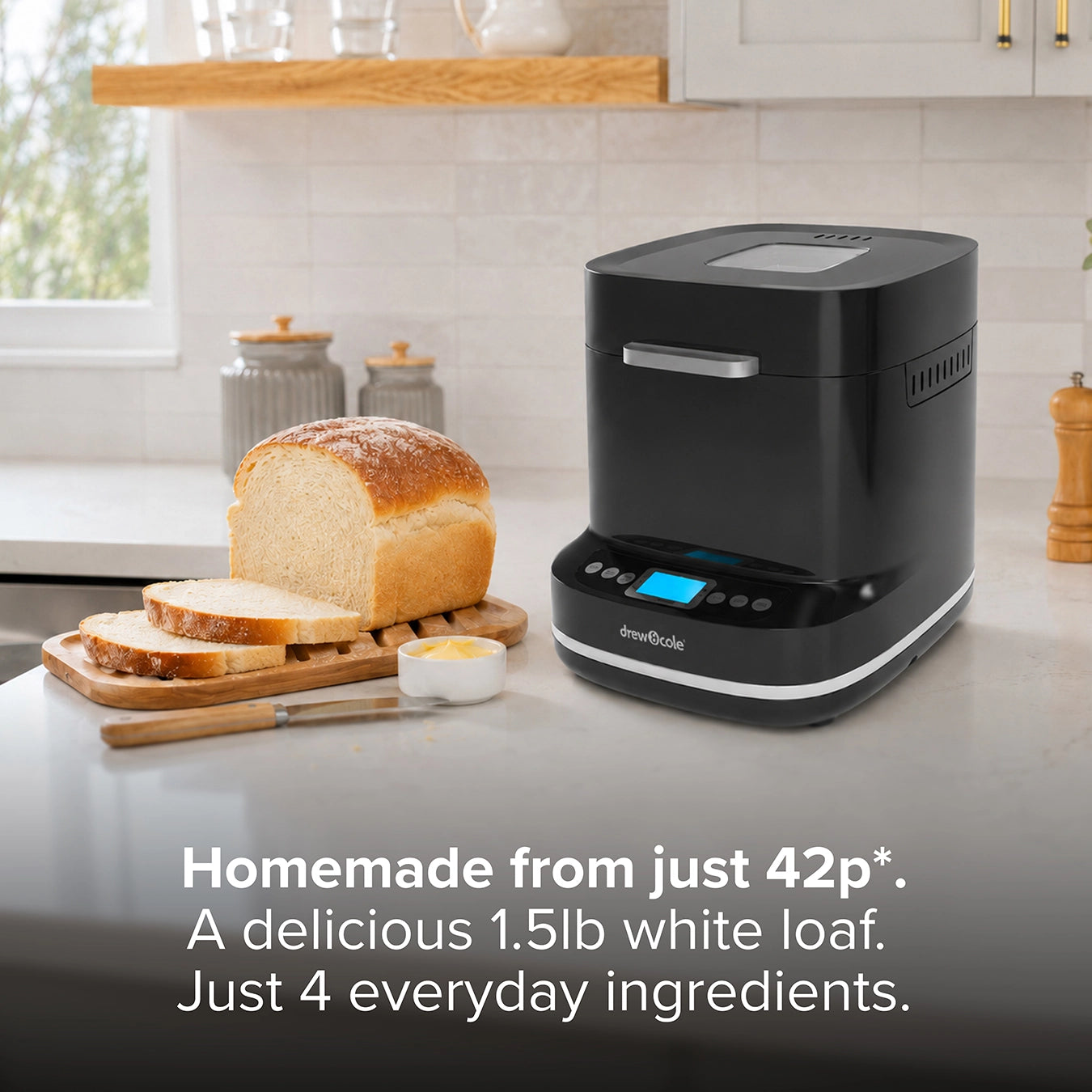 Clever Bake 14-in-1 Bread Maker with Tupperware BreadSmart Junior Bread Bin