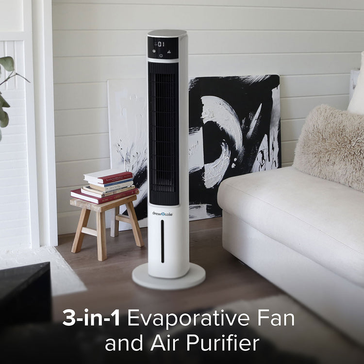 SmartAir Speedi Chill Oscillating Tower Fan, Evaporative Air Cooler & Air Purifier