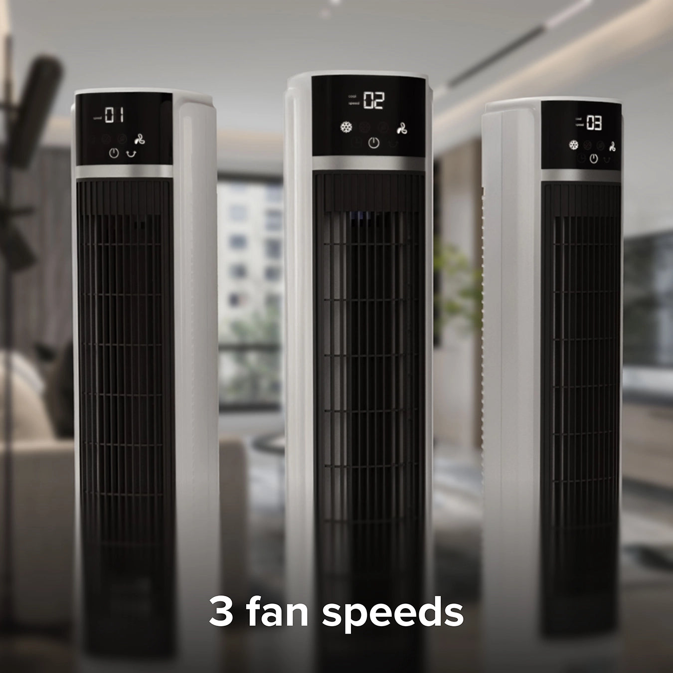 SmartAir Speedi Chill Oscillating Tower Fan, Evaporative Air Cooler & Air Purifier
