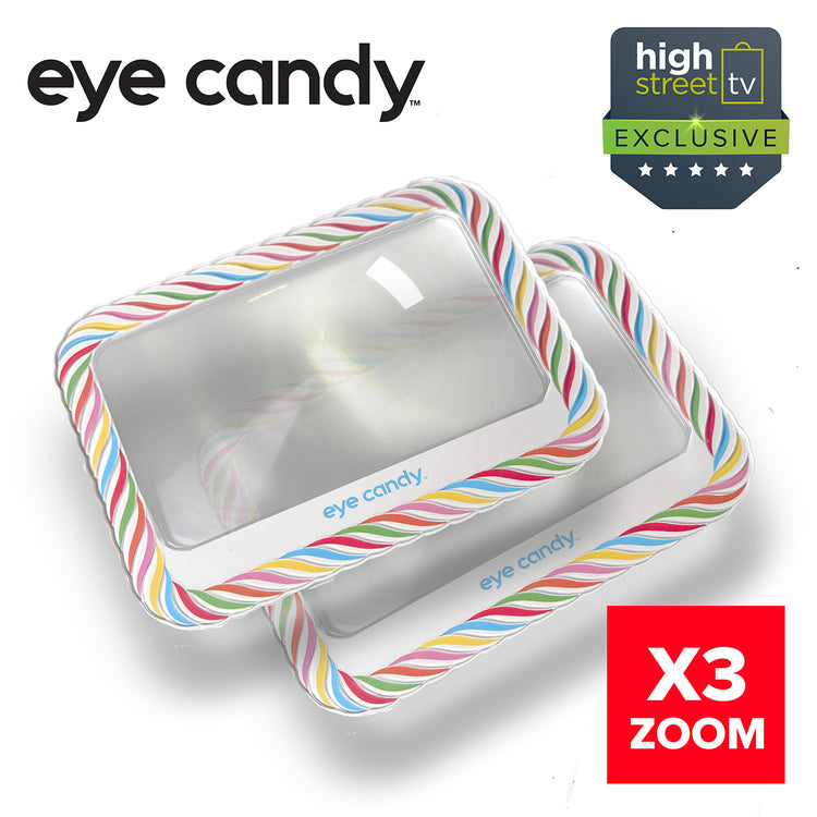 Eye Candy (2 Pack) – Full Page Handheld 3x Magnifier with LED Lights