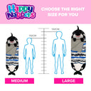Happy Nappers - Black Shark 2-in-1 Plush Toy and Sleeping Bag - Large (ages 7+)