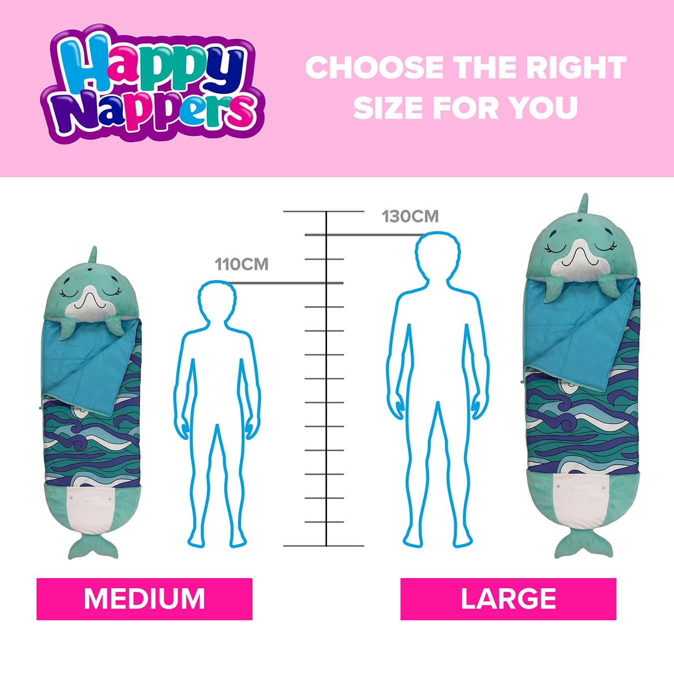 Disco Dolphin 2-in-1 Plush Toy and Sleeping Bag