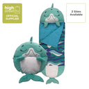 Disco Dolphin 2-in-1 Plush Toy and Sleeping Bag