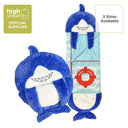 Blue Shark 2-in-1 Plush Toy and Sleeping Bag