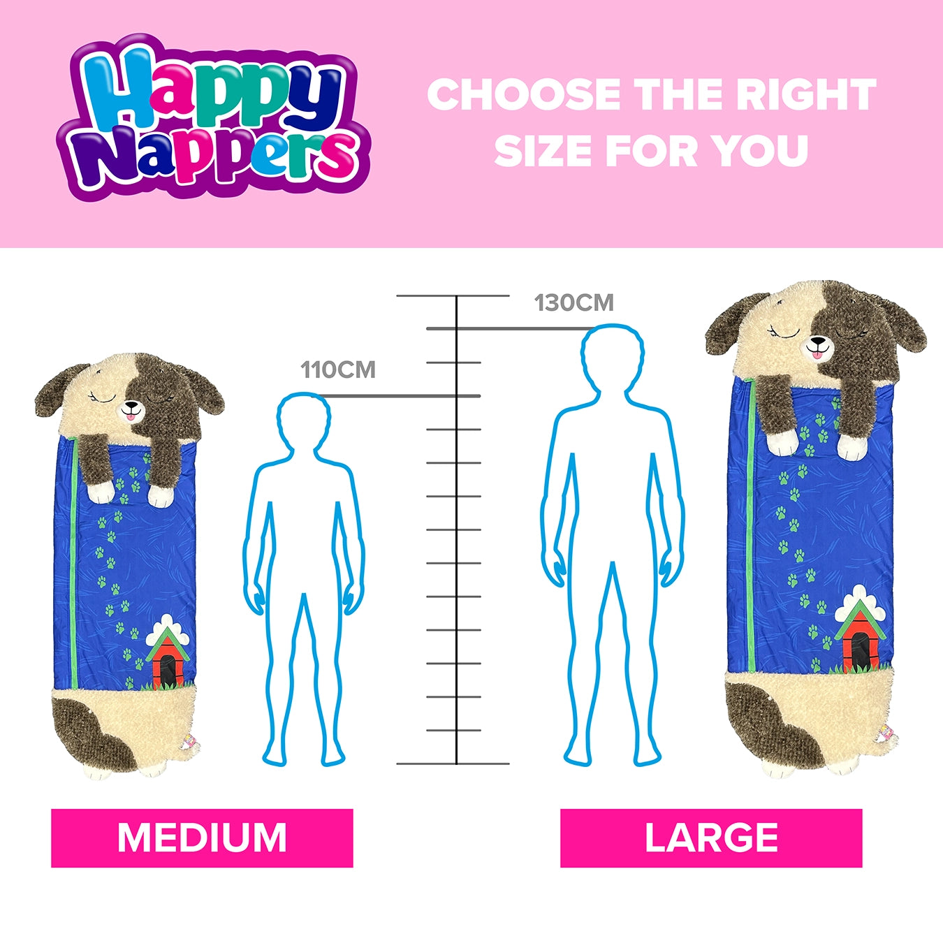 Cuddly Dog 2-in-1 Plush Toy and Sleeping Bag