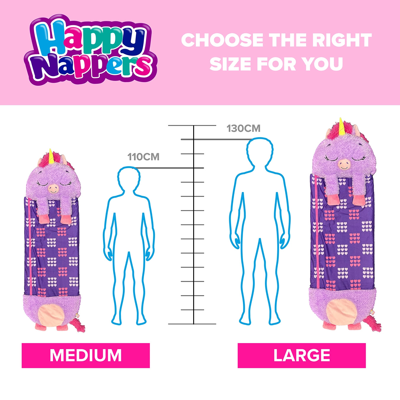 Purple Unicorn 2-in-1 Plush Toy and Sleeping Bag