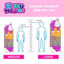 Purple White Cat 2-in-1 Plush Toy and Sleeping Bag