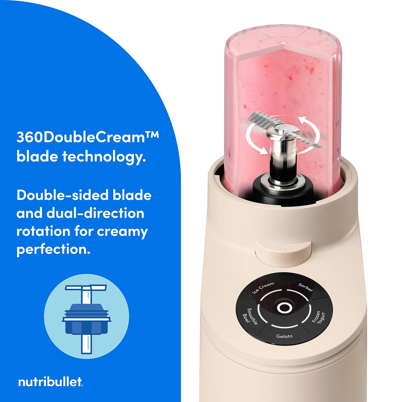 nutribullet Chill Ice Cream Maker - Beige
