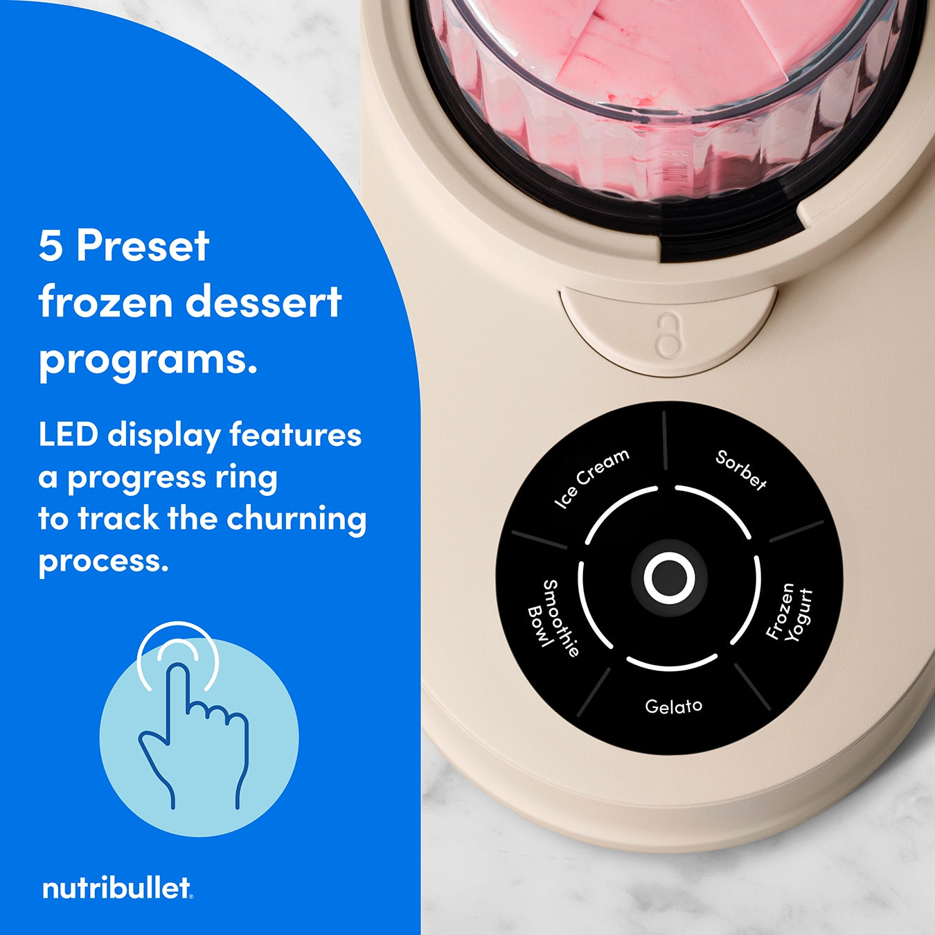 nutribullet Chill Ice Cream Maker - Beige