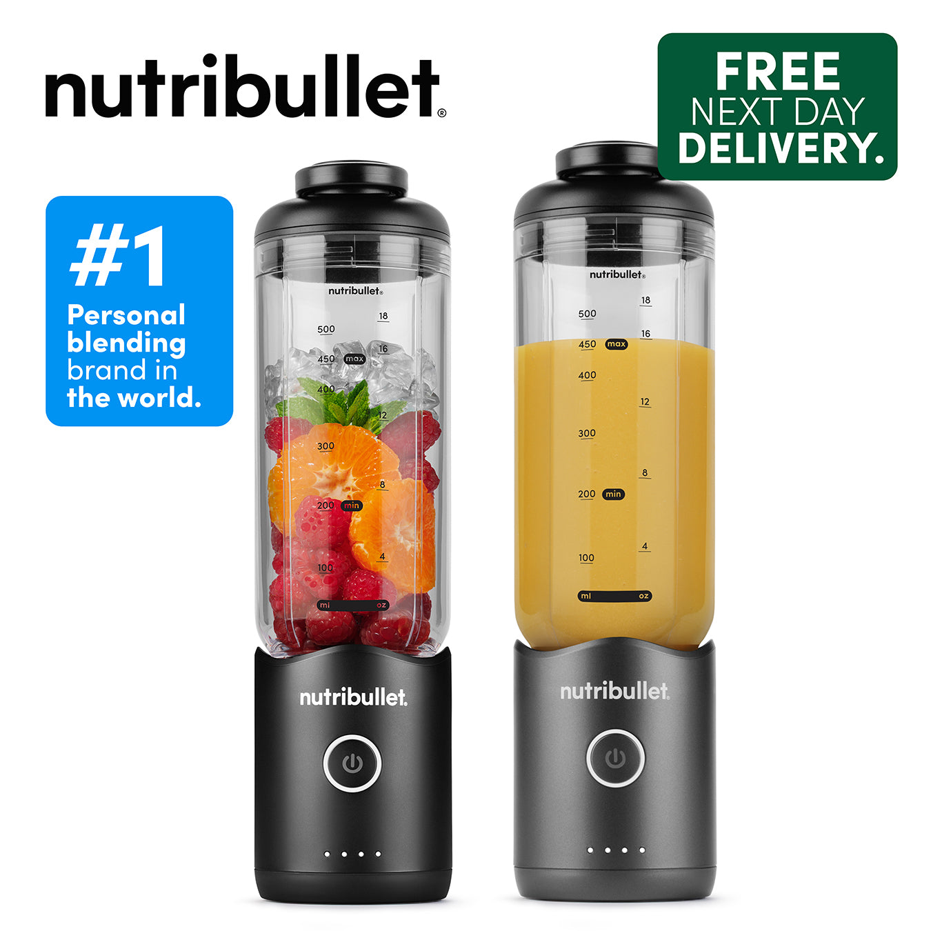 nutribullet Flex -Yours and Theirs Portable Blenders - Black & Graphite