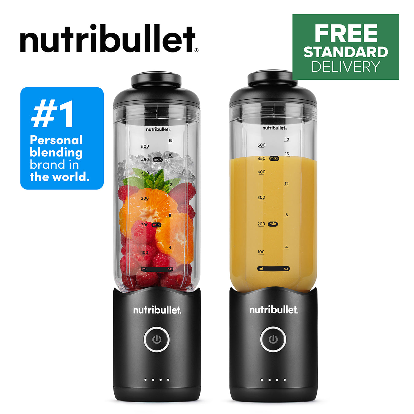 nutribullet Flex -Yours and Theirs Portable Blenders - Black & Black
