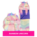 Rainbow Unicorn 2-in-1  Plush Toy and Sleeping Bag