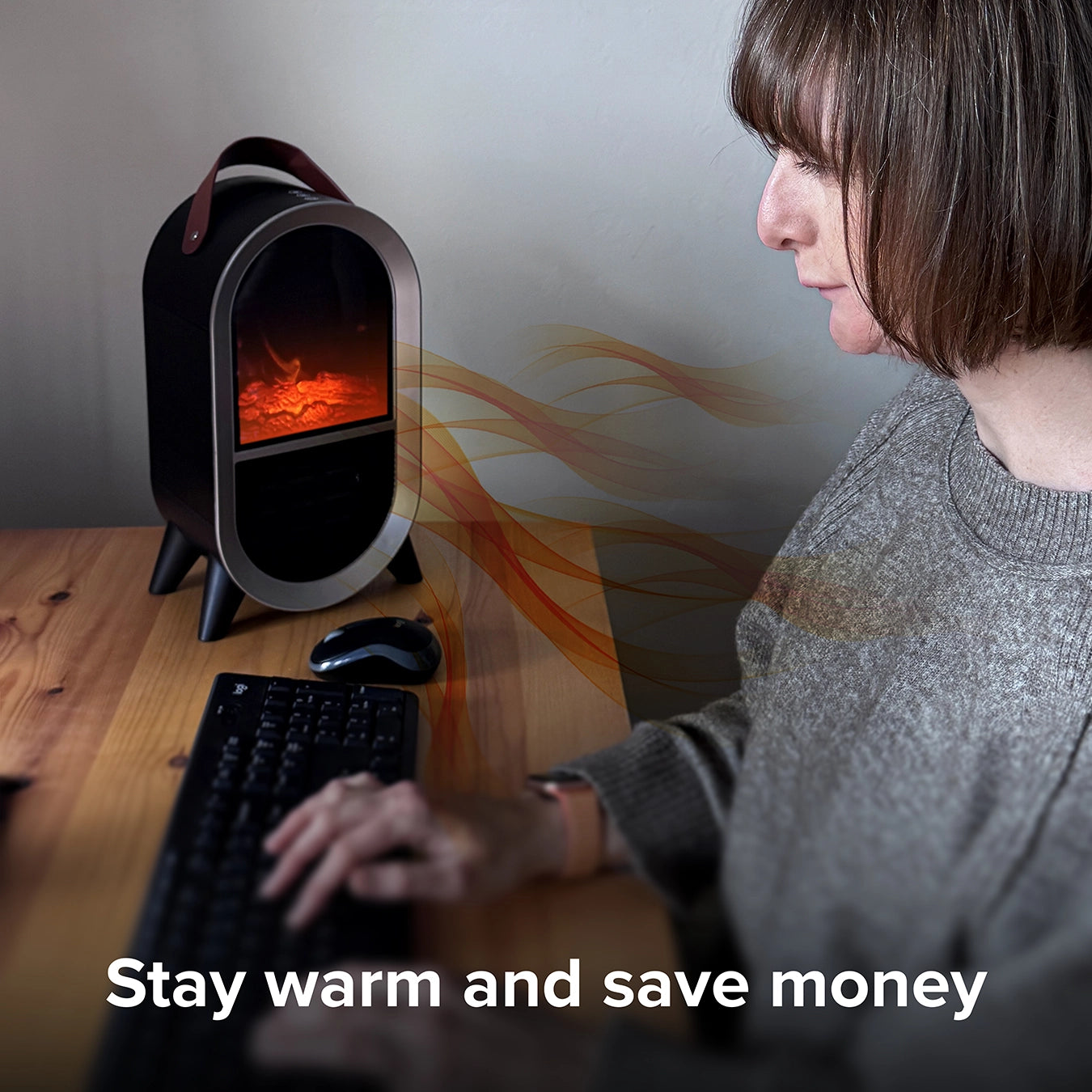 SmartAir Glow Heat Portable Electric Fan Heater (Outlet)