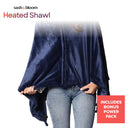 Sash & Bloom 2-in-1 Heated Shawl & Blanket with Rechargeable Battery Pack