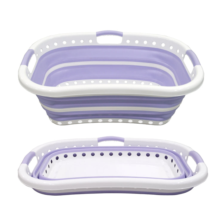 Spring & Spruce Hip Hugging Collapsible Laundry Basket