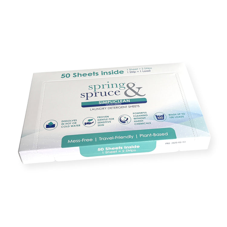 Simpliclean Laundry Detergent Sheets Ocean Breeze
