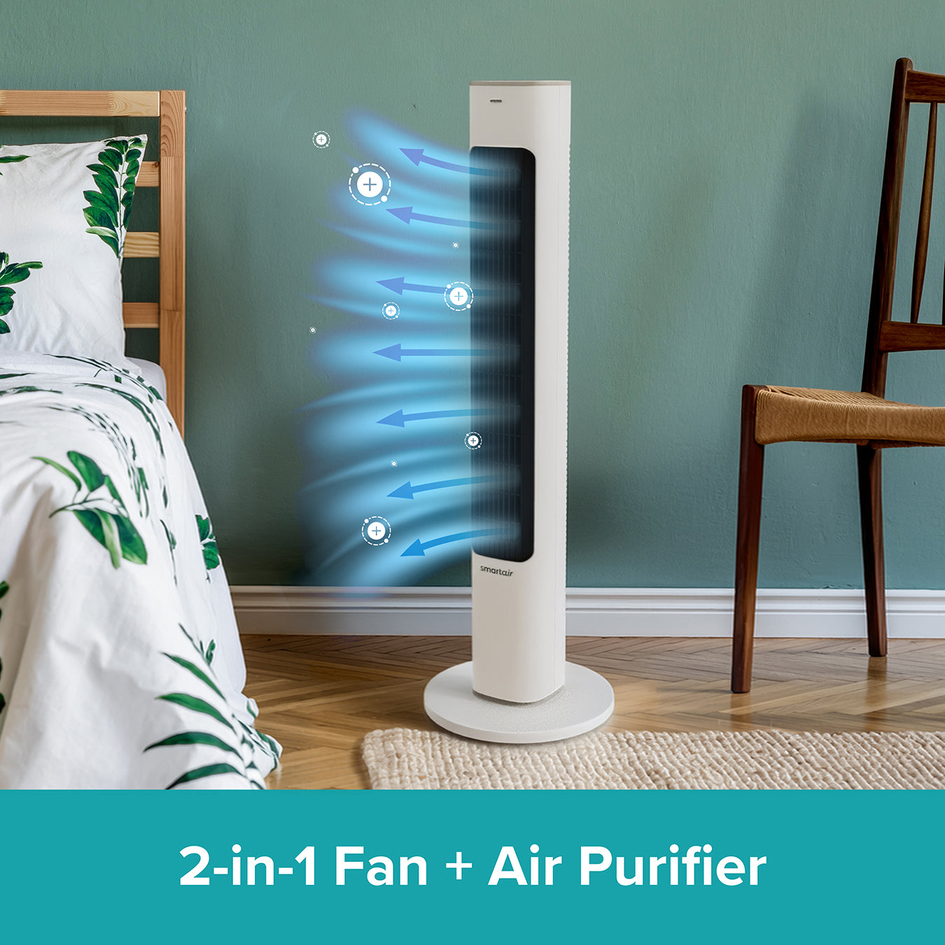 SmartAir Tower Fan 2-in-1 Fan and Air Purifier Multi-Room