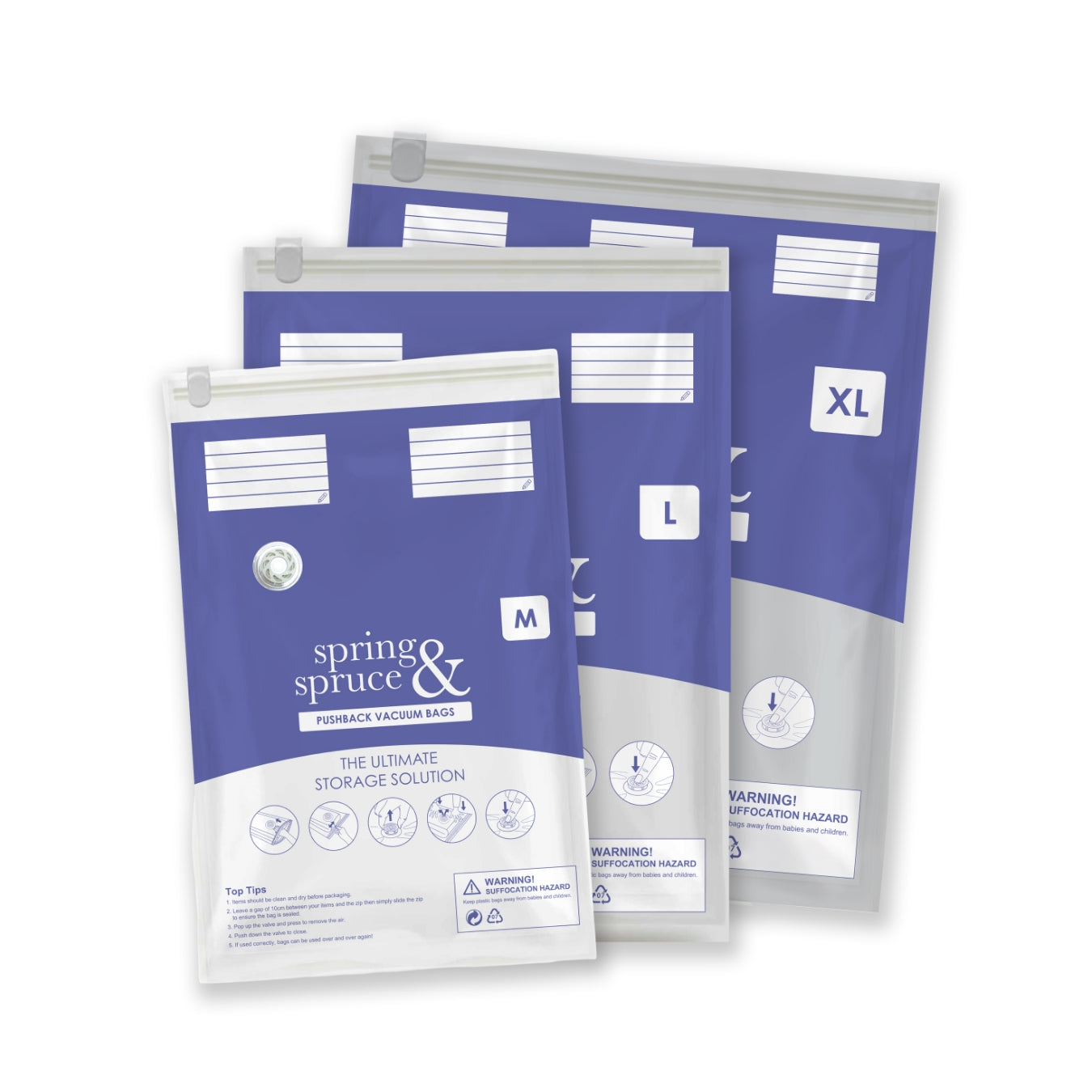 Pushback Vacuum Storage Bags
