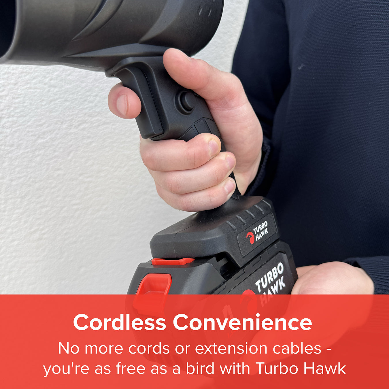 Turbo Hawk Cordless Garden Air Blower with Additional Battery