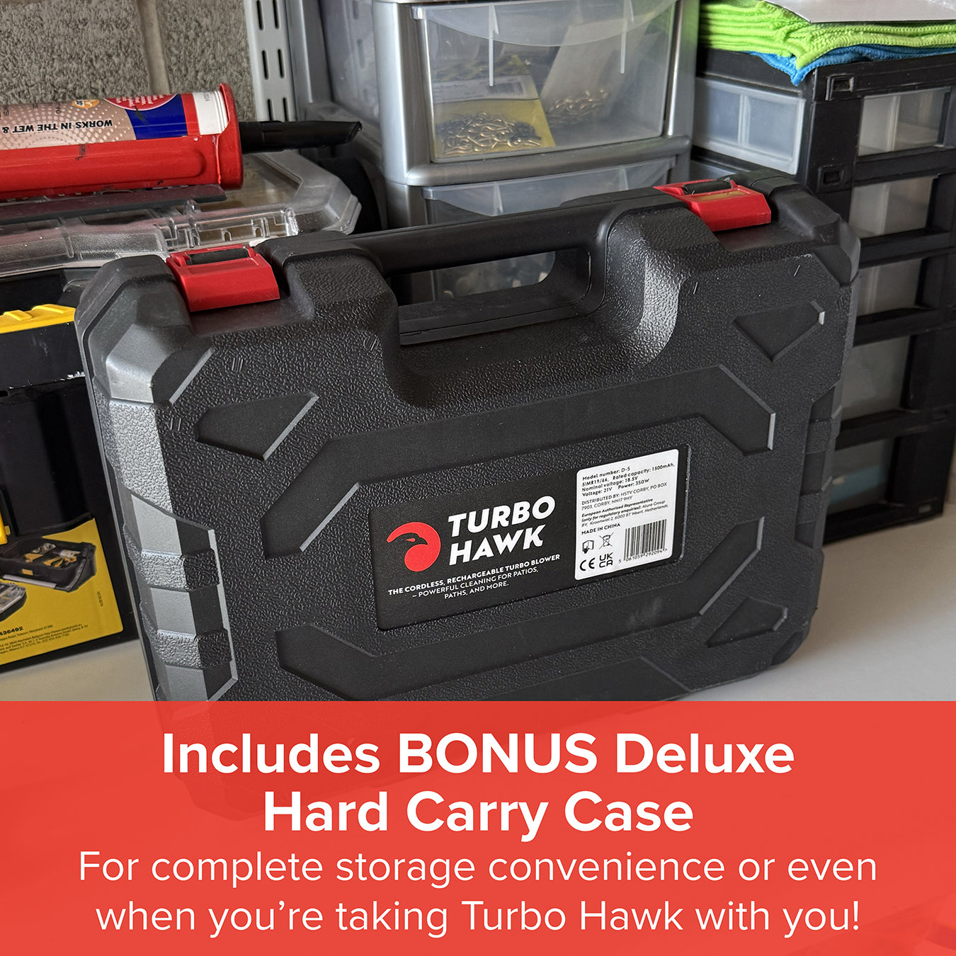 Turbo Hawk Cordless Garden Air Blower with Additional Battery