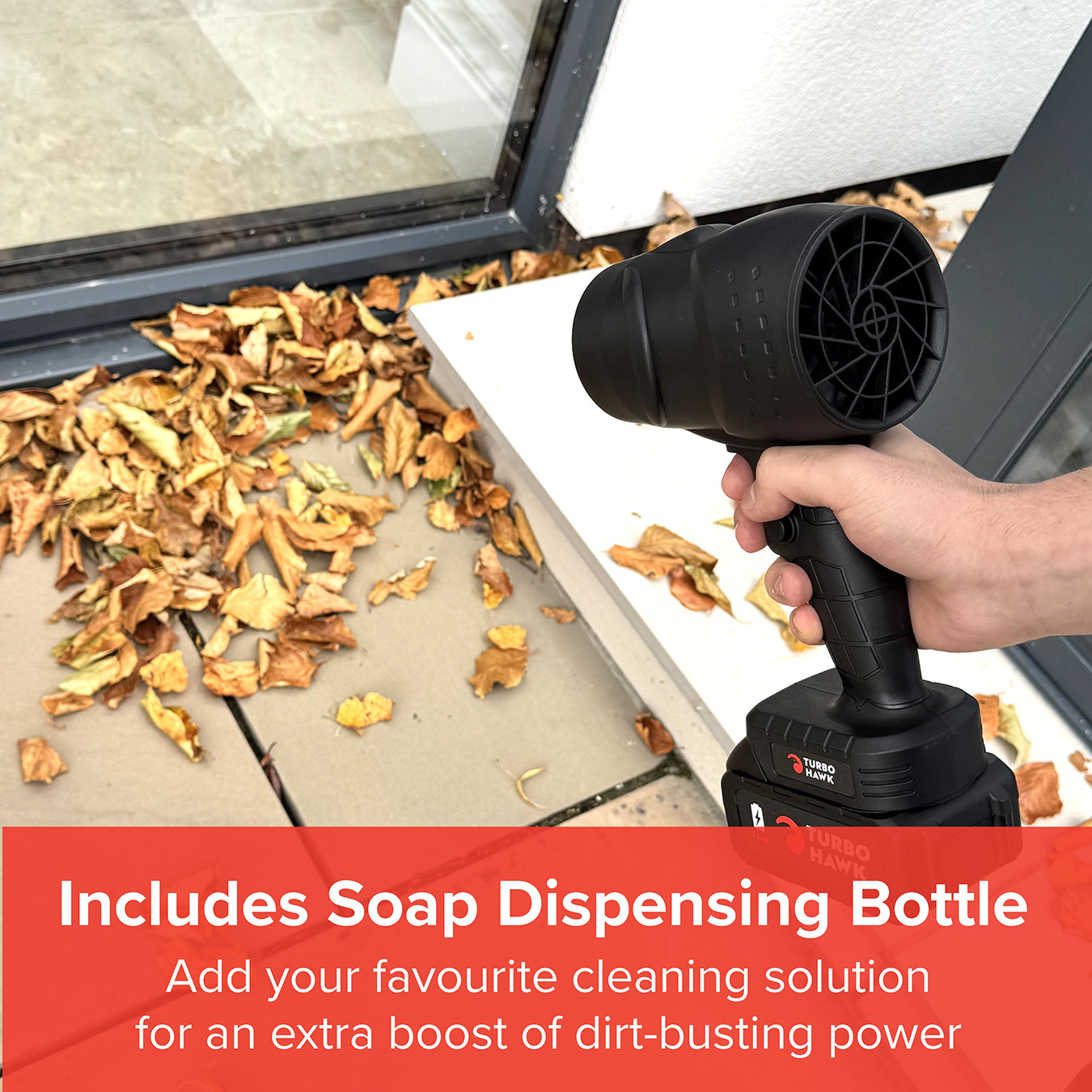 Turbo Hawk Cordless Garden Air Blower with Additional Battery