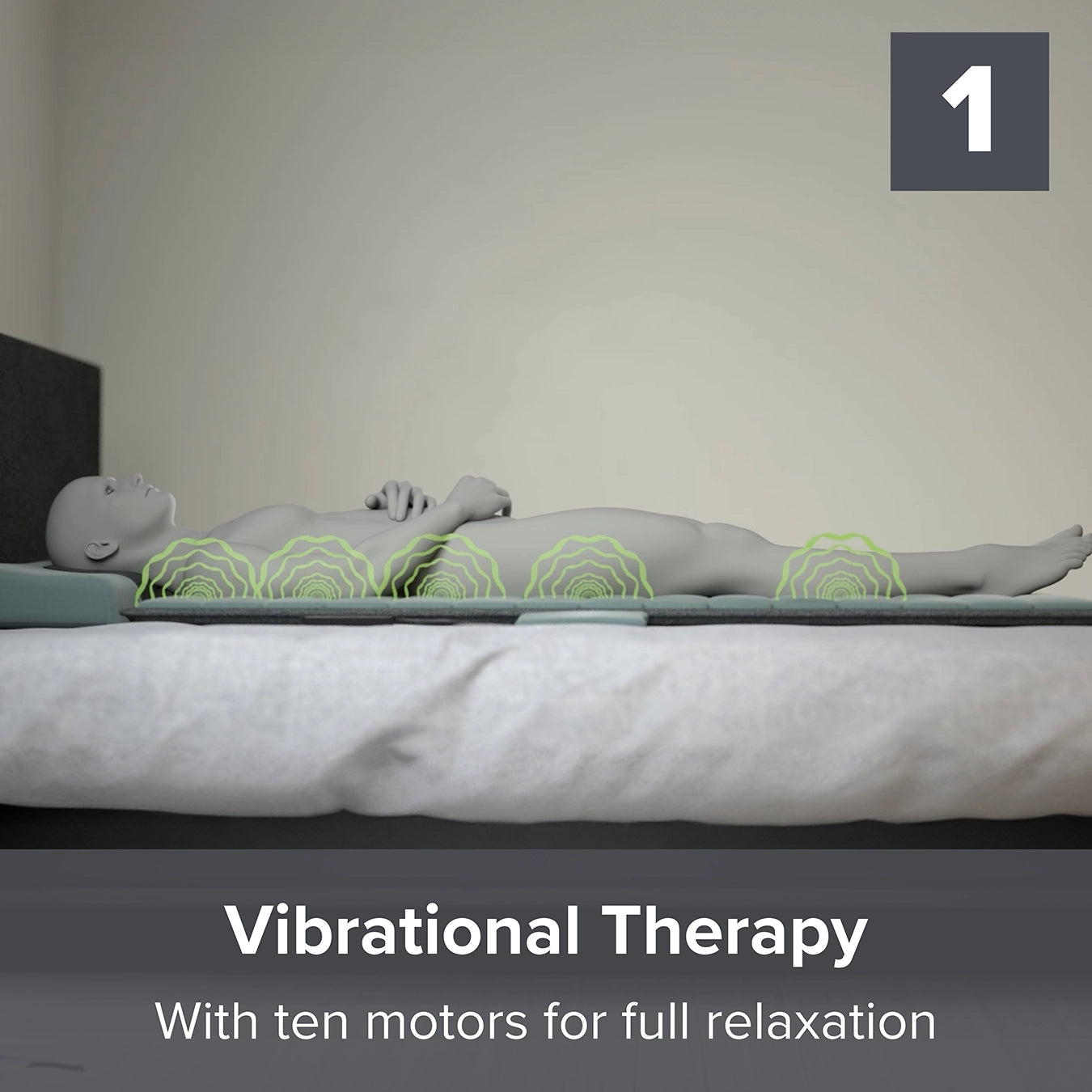eZwell 3-in-1 Massage Remedy System Mattress by YAWN - Standard Size (Outlet)