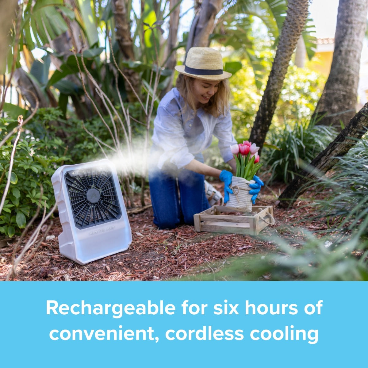 Arctic Air – Powerful Indoor & Outdoor Portable Rechargeable Fan with Misting