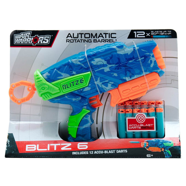 Air Warriors Blitz 6 – 6-Chamber Handheld Dart Blaster