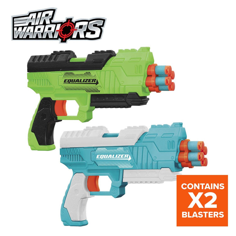 Air Warriors Equalizer 2-Pack – 4-Chamber Handheld Dart Blaster