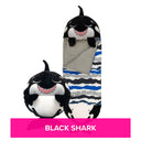 Happy Nappers - Black Shark 2-in-1 Plush Toy and Sleeping Bag Medium (ages 3 to 6)