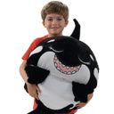 Happy Nappers - Black Shark 2-in-1 Plush Toy and Sleeping Bag Medium (ages 3 to 6)