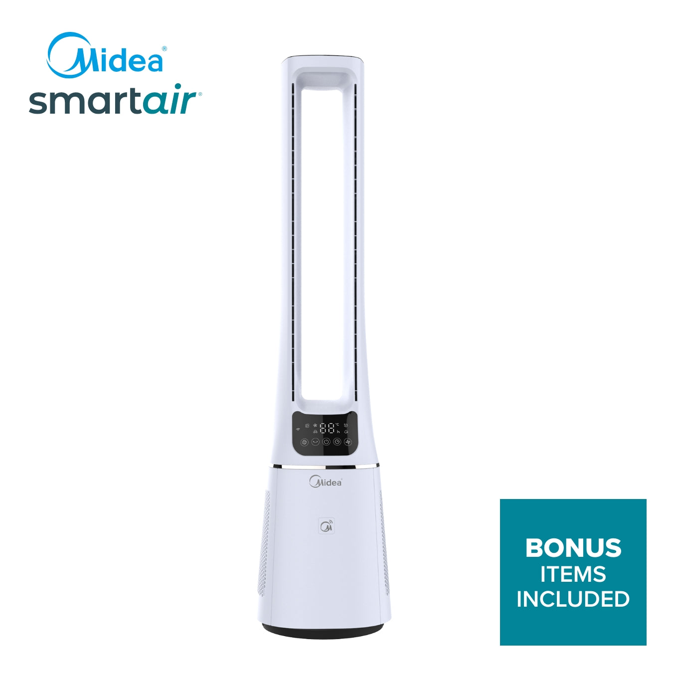 Midea SmartAir Cool + Purify Bladeless Fan with Free MSmartHome App - 41"