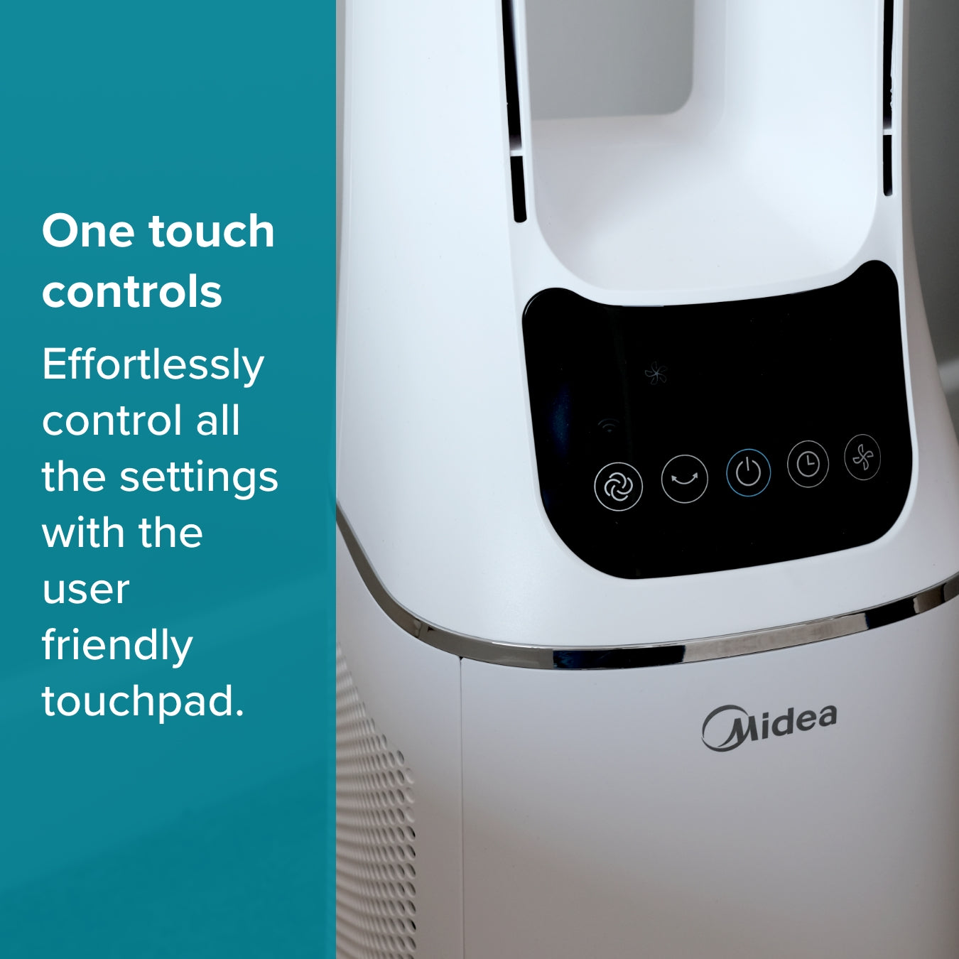 Midea SmartAir Cool + Purify Bladeless Fan with Free MSmartHome App - 41"