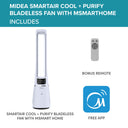 Midea SmartAir Cool + Purify Bladeless Fan with Free MSmartHome App - 41"